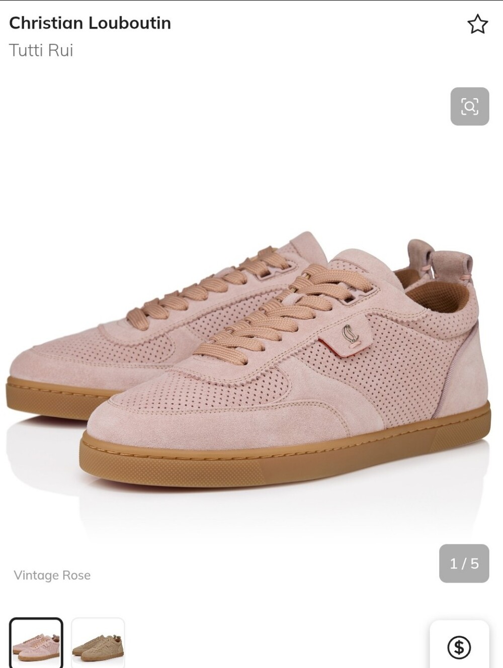 NIB Christian Louboutin Tutti Rui Donna Flat Sneakers Sz 37.5